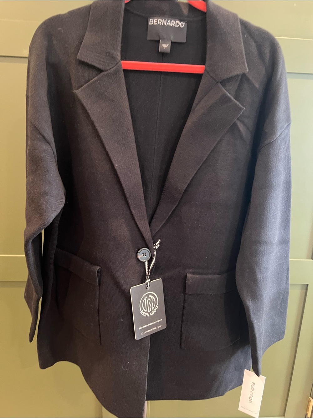 Bernardo Women's Black Single-Button Blazer Coat